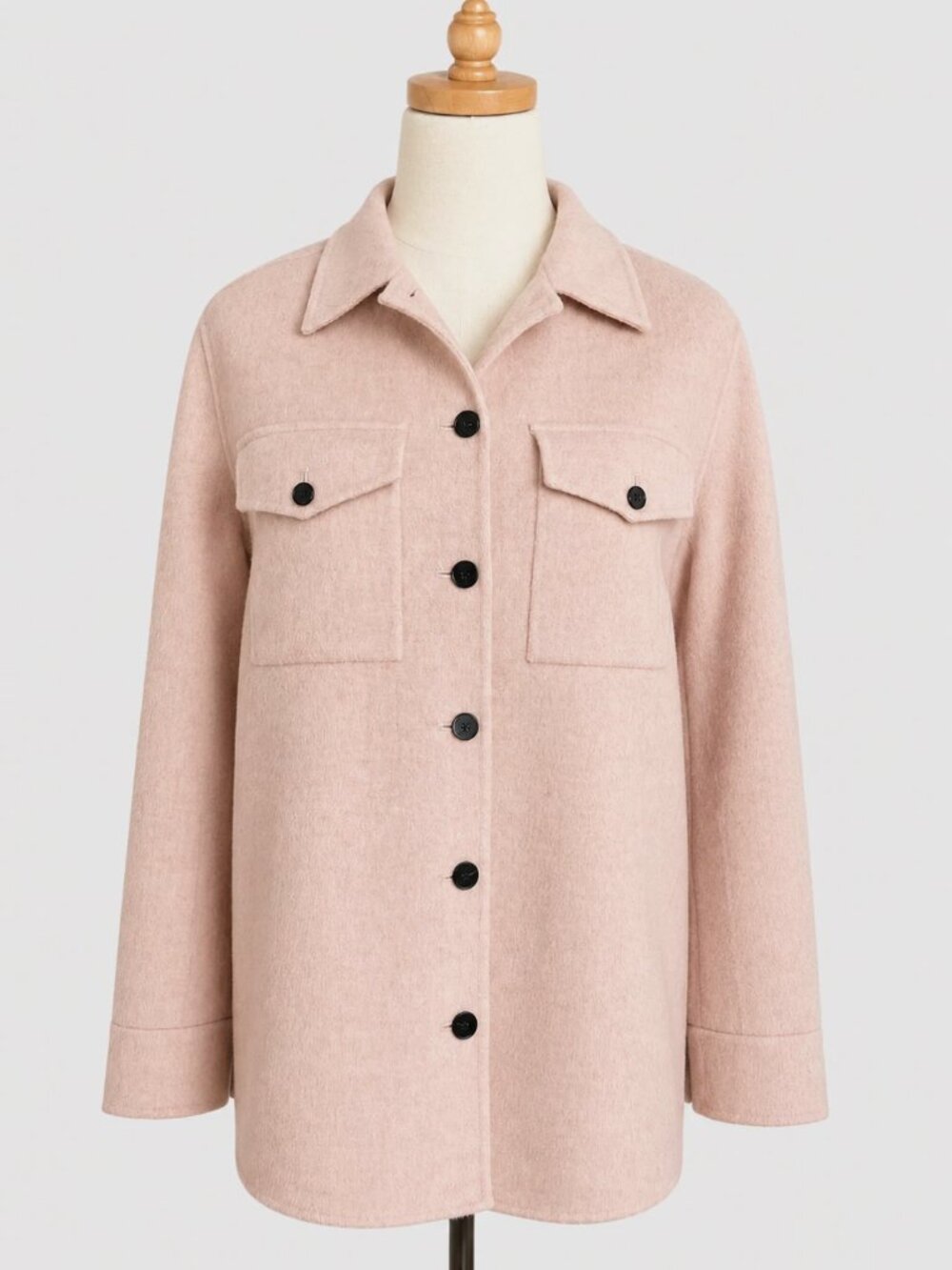 Theory Dusty Pink Wool Cashmere Blend Jacket Pockets W Sz Small